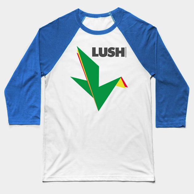 Lush Band Origami Bird Baseball T-Shirt by Wave Of Mutilation